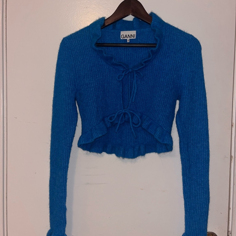 Ganni Bright Turquoise Knit Sweater - Picture 4 of 6